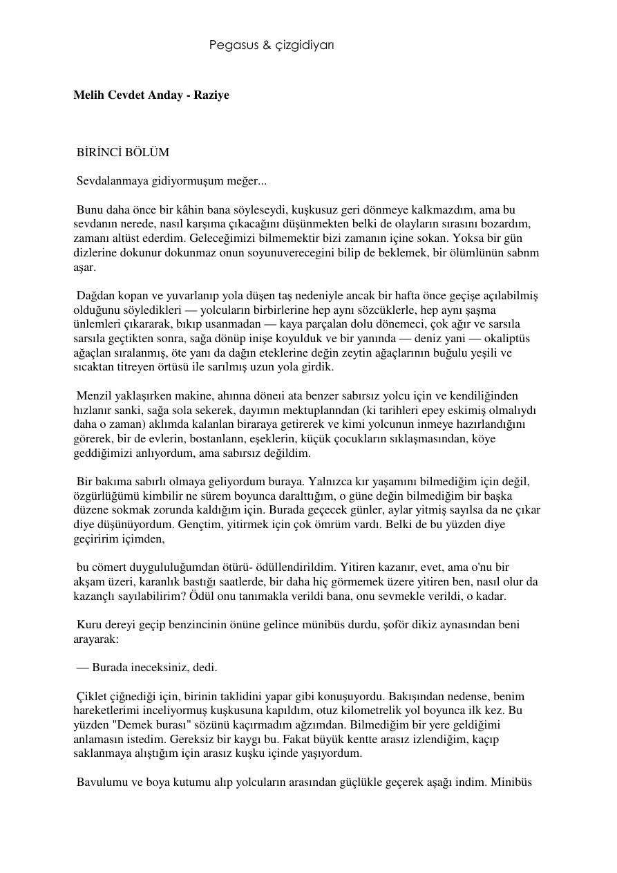 Raziye PDF – Melih Cevdet Anday