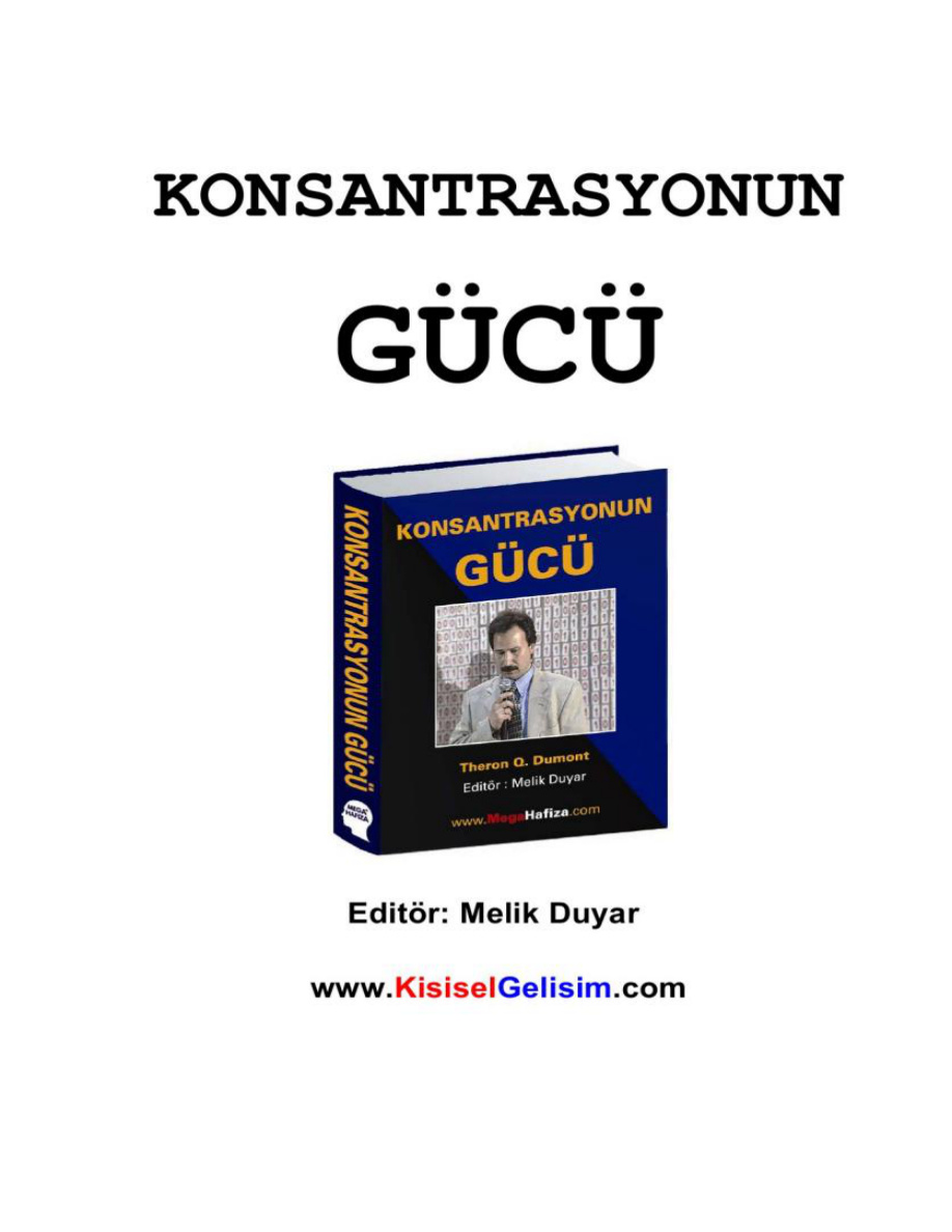 Konsantrasyonun Gücü PDF – Melik Duyar