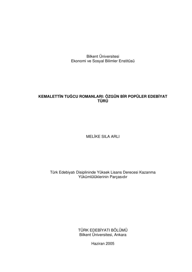 Melike Sıla Arlı Kemalettin Tuğcu Romanları, Özgün Bir Popüler Edebiyat Turu Kitap Kapağı