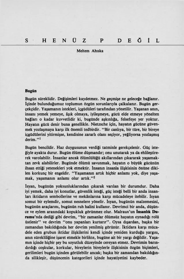 S Henüz P Değil PDF – Meltem Ahıska