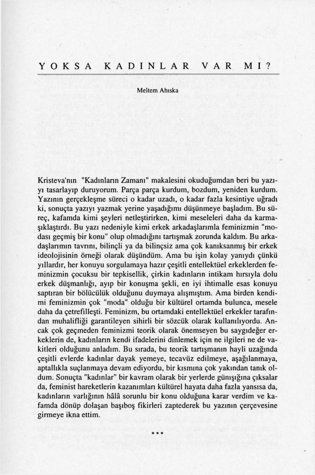 Yoksa Kadınlar Var Mı PDF – Meltem Ahıska