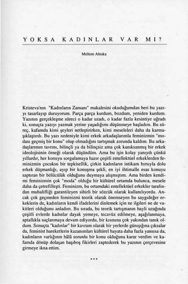 Yoksa Kadınlar Var Mı PDF – Meltem Ahıska