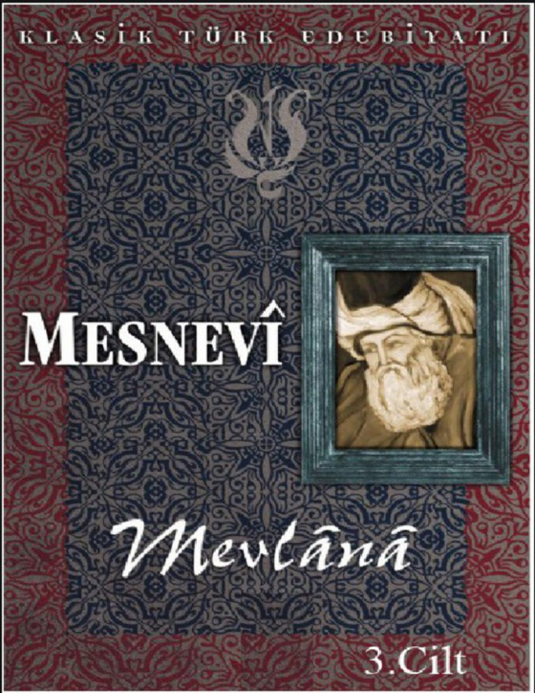 Mesnevi 3.Cilt Mevlana Celaleddin Rumi Kitap Kapağı