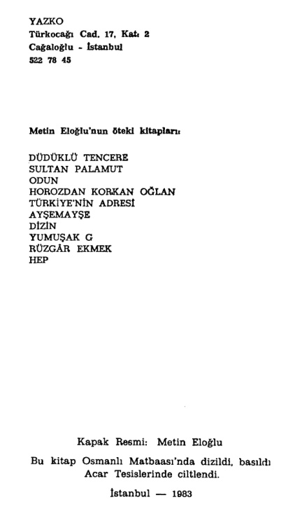 Ay Parçası PDF – Metin Eloğlu