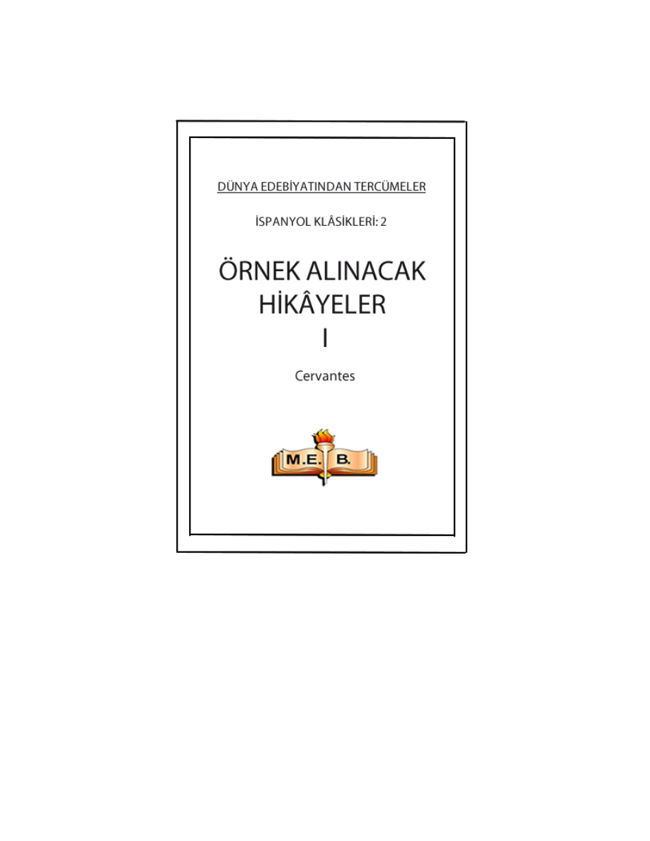Örnek Alınacak Hikayeler 1 PDF – Miguel de Cervantes