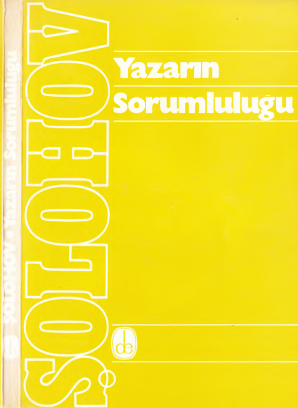 Yazarın Sorumluluğu PDF – Mihail Şolohov