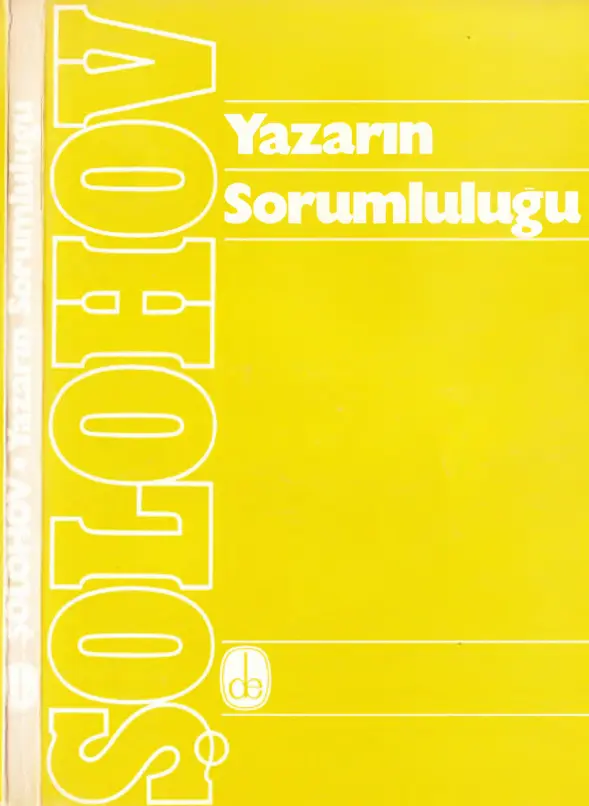 Yazarın Sorumluluğu PDF – Mihail Şolohov