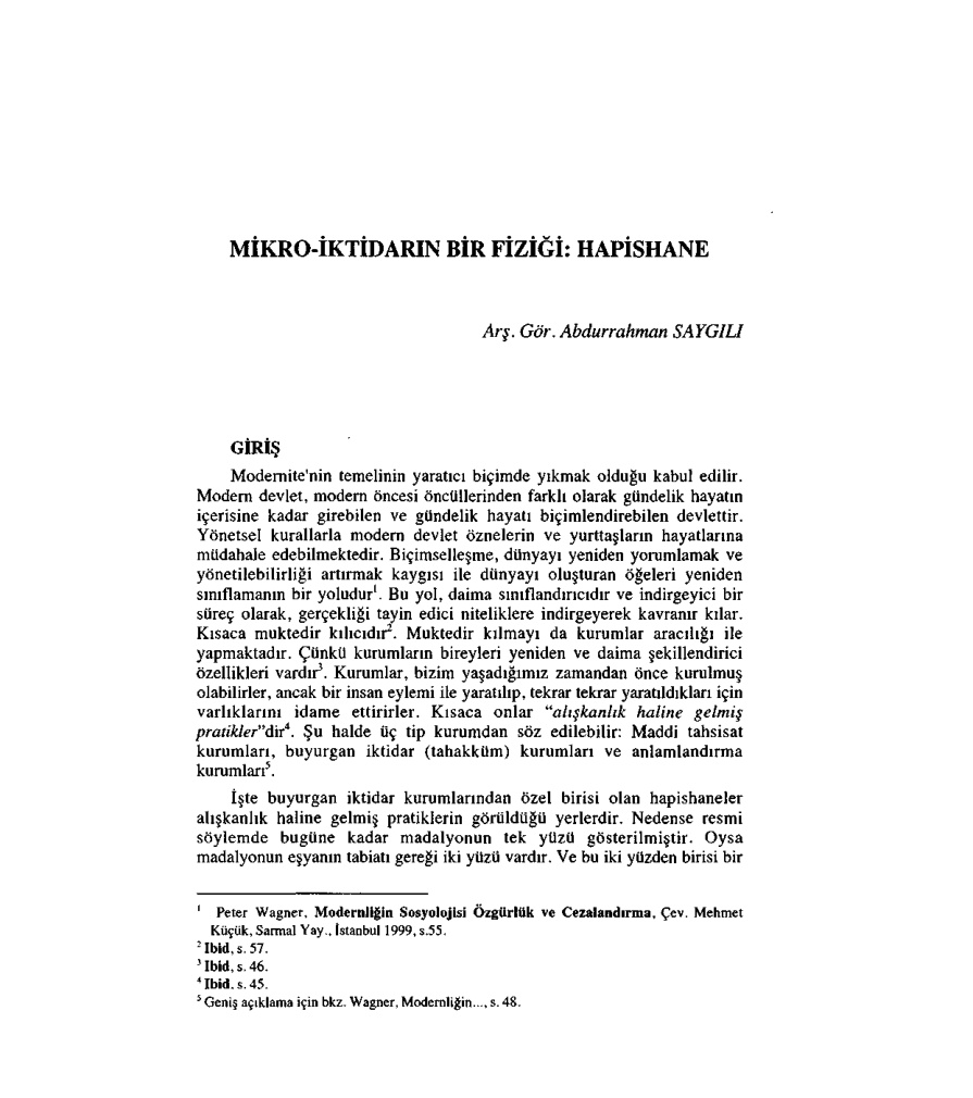 Mikro-İktidarın Bir Fiziği (Hapishane) PDF – Kolektif