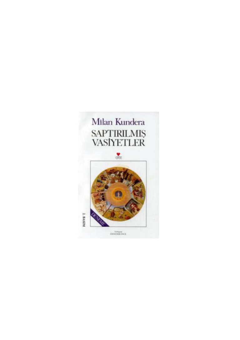 Milan Kundera Saptırılmış Vasiyetler Kitap Kapağı