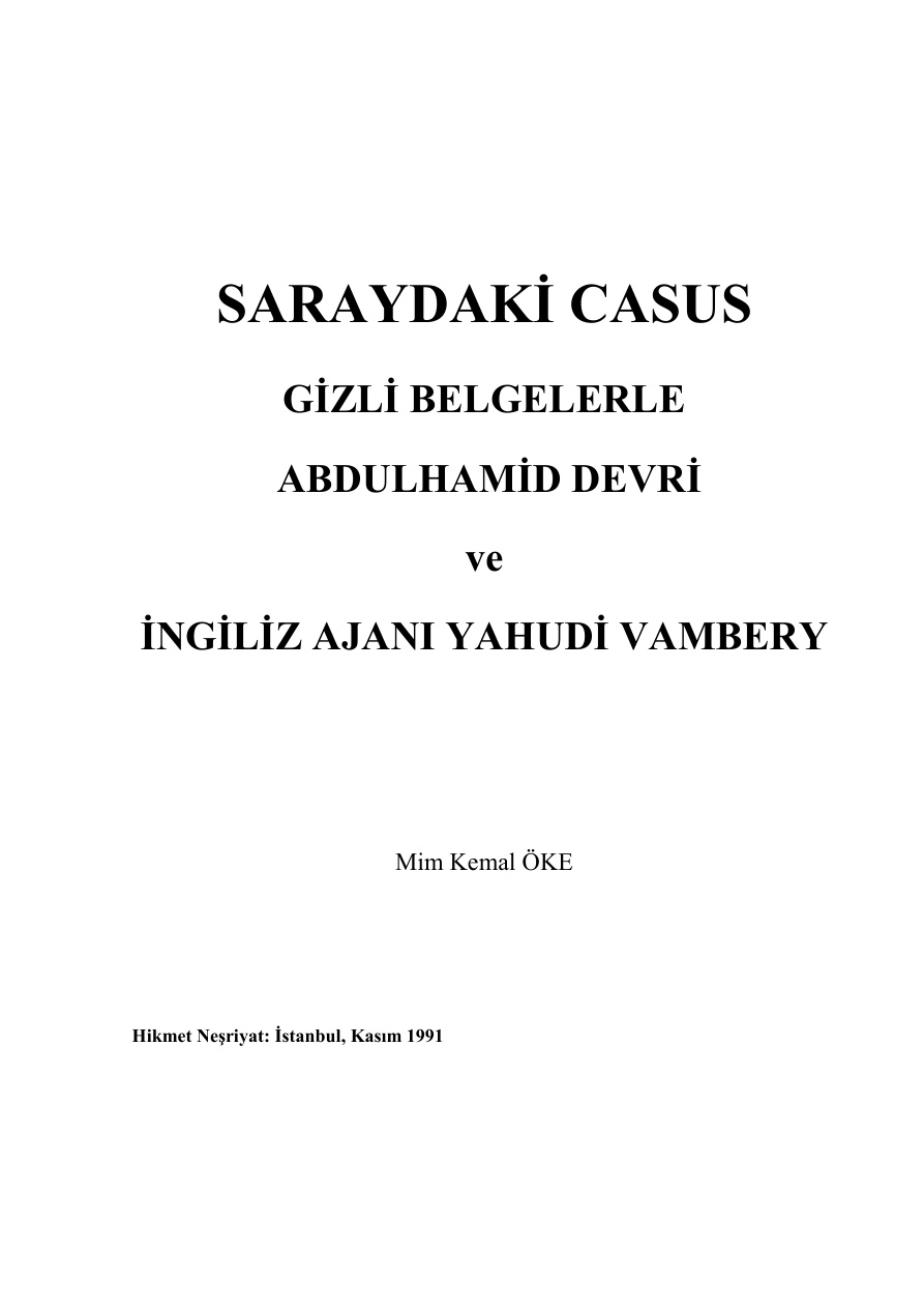 Saraydaki Casus PDF – Mim Kemal Öke