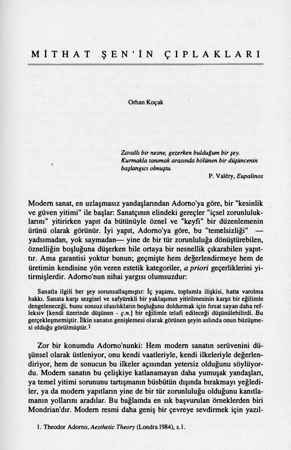Mithat Sen’in Çiplaklari PDF – Orhan Koçak
