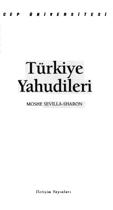Türkiye Yahudileri PDF – Moshe Sevilla-Sharon