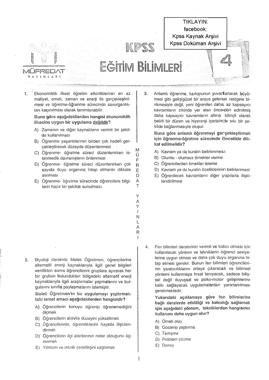 Mufredat 2016 Tg4 Egitim PDF – Kolektif