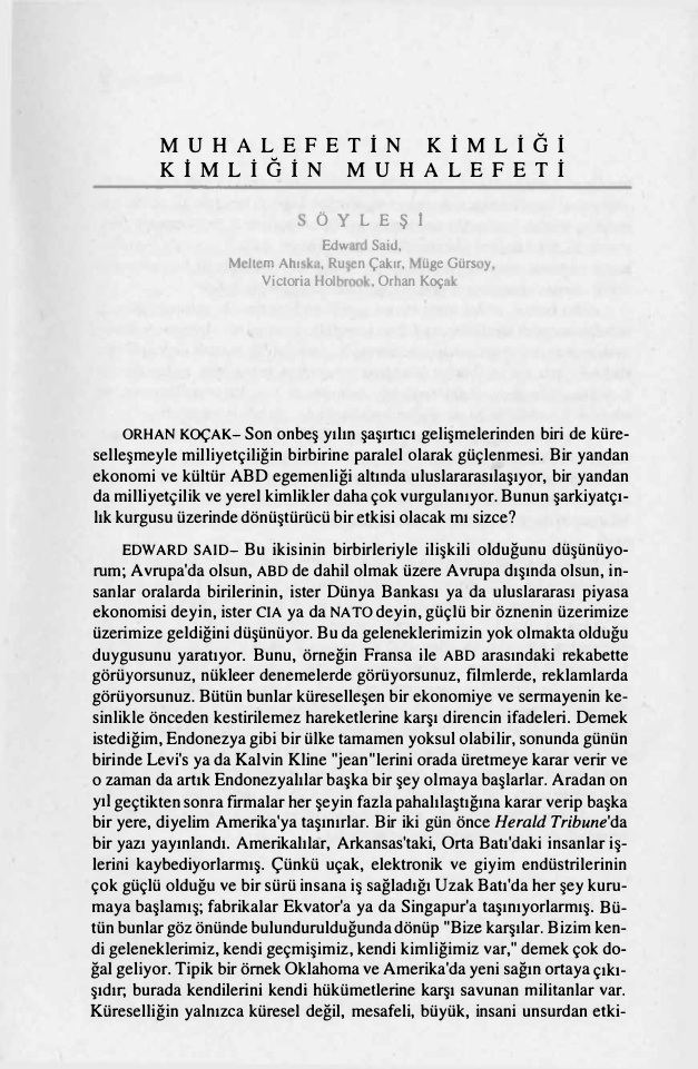 Muhalefetin Kimligi Kimligin Muhalefeti PDF – Edward W. Said