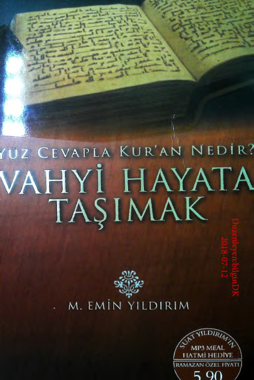 Yuz Cevapla Kuran Nedir Vahyi Hayata Tasimak PDF – Muhammed Emin Yıldırım