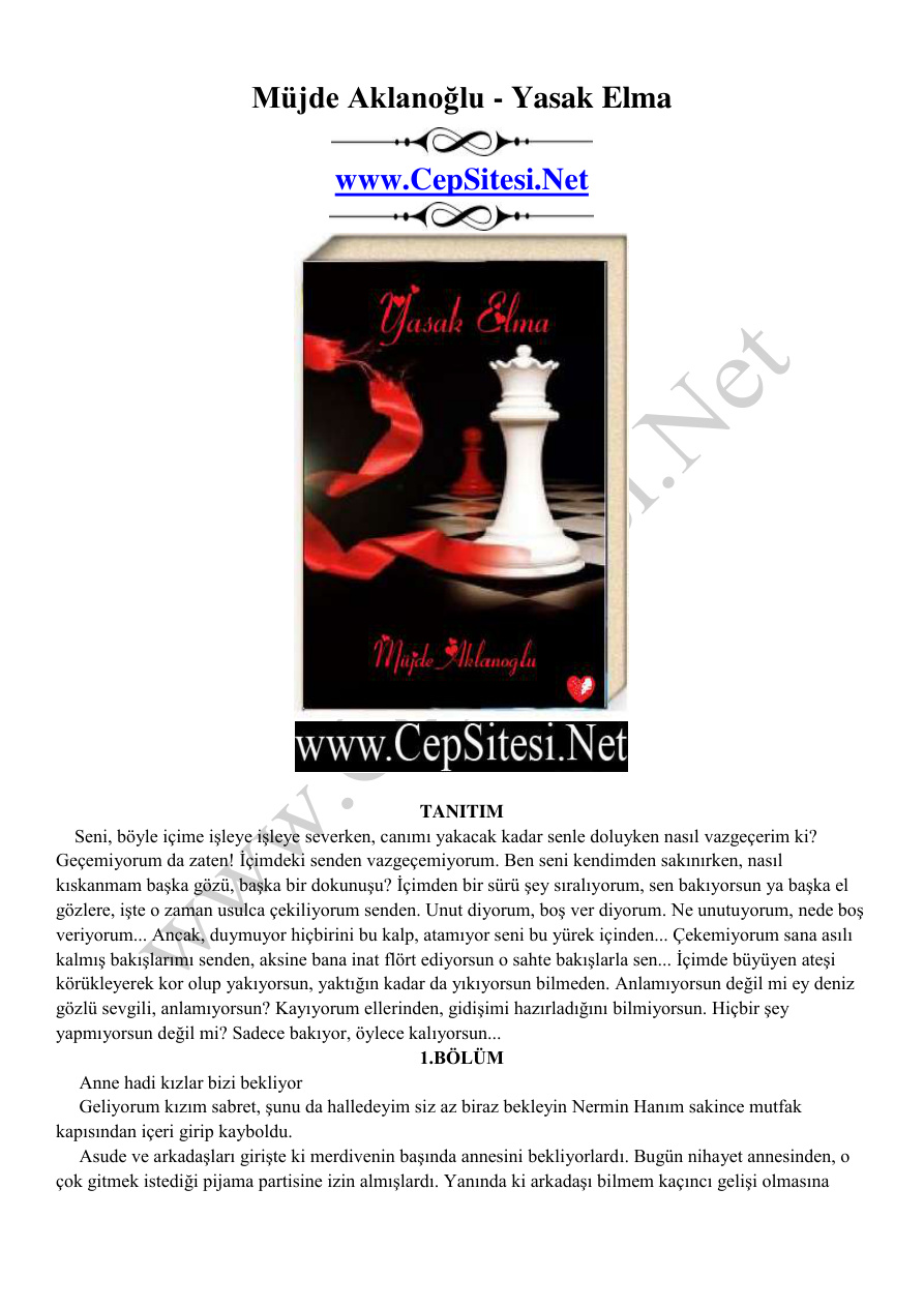 Yasak Elma (ilk hali) PDF – Müjde Aklanoğlu