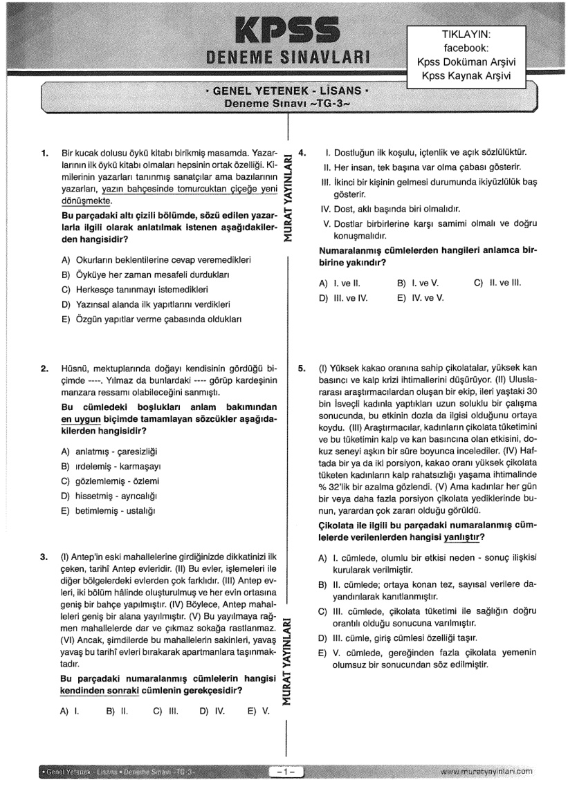 Murat 2018 Tg3 GyGk PDF – Kolektif