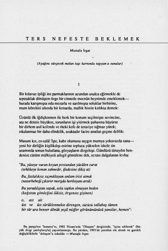Ters Nefeste Beklemek PDF – Mustafa Irgat
