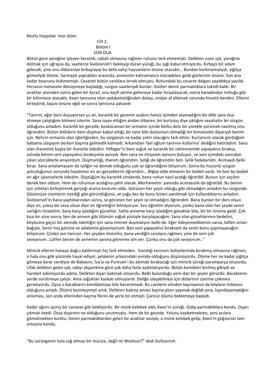Mor Olum 2 PDF – Mutlu Haspolat