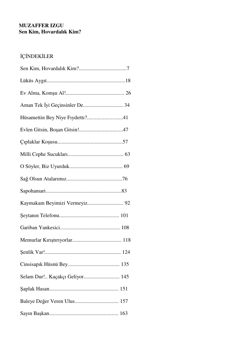 Sen Kim Hovardalık Kim PDF – Muzaffer İzgü