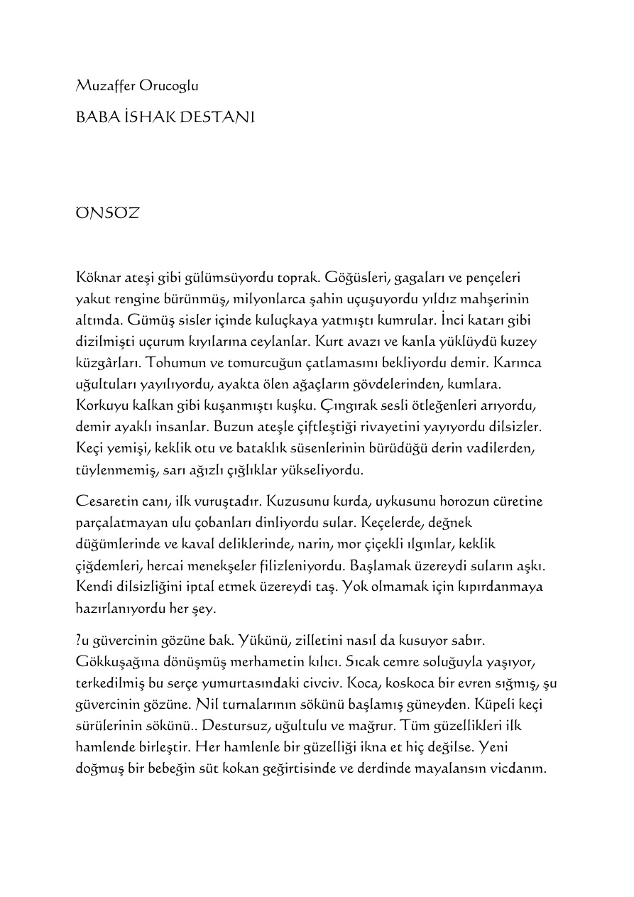 Baba Ishak Destani PDF – Muzaffer Oruçoğlu