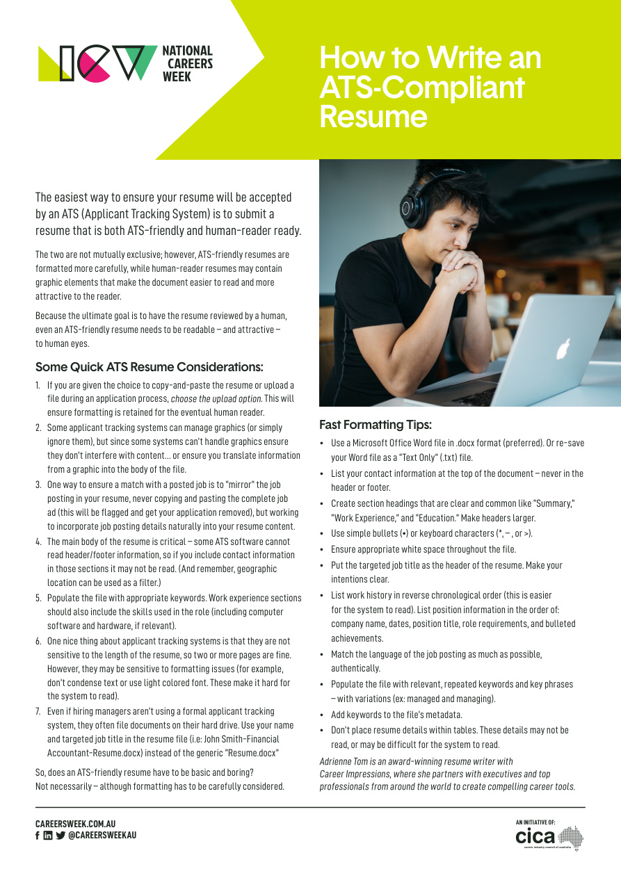 How to Write an ATS-Compliant Resume PDF – Unknown