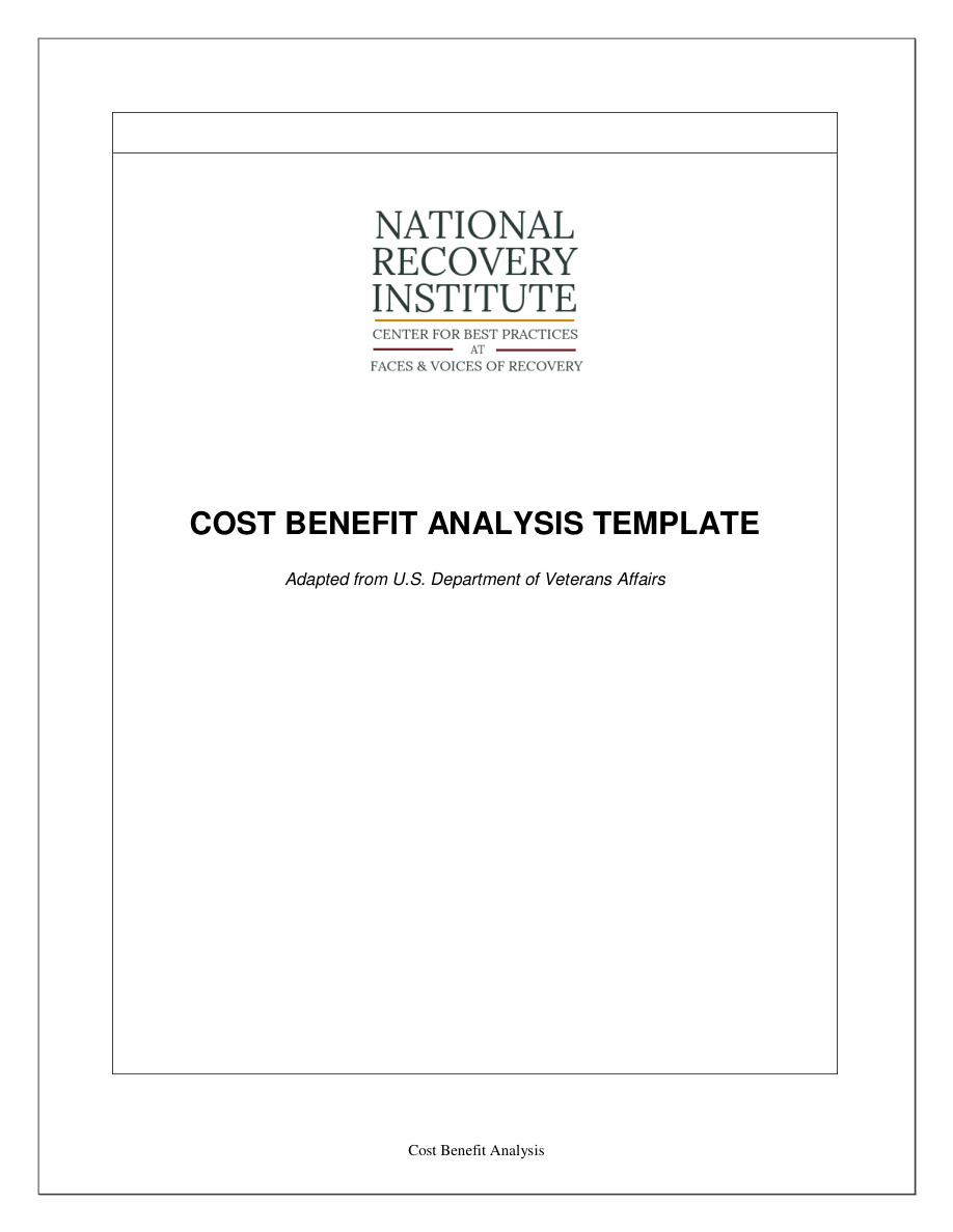 NRI Cost-Benefit Analysis Template PDF – Unknown
