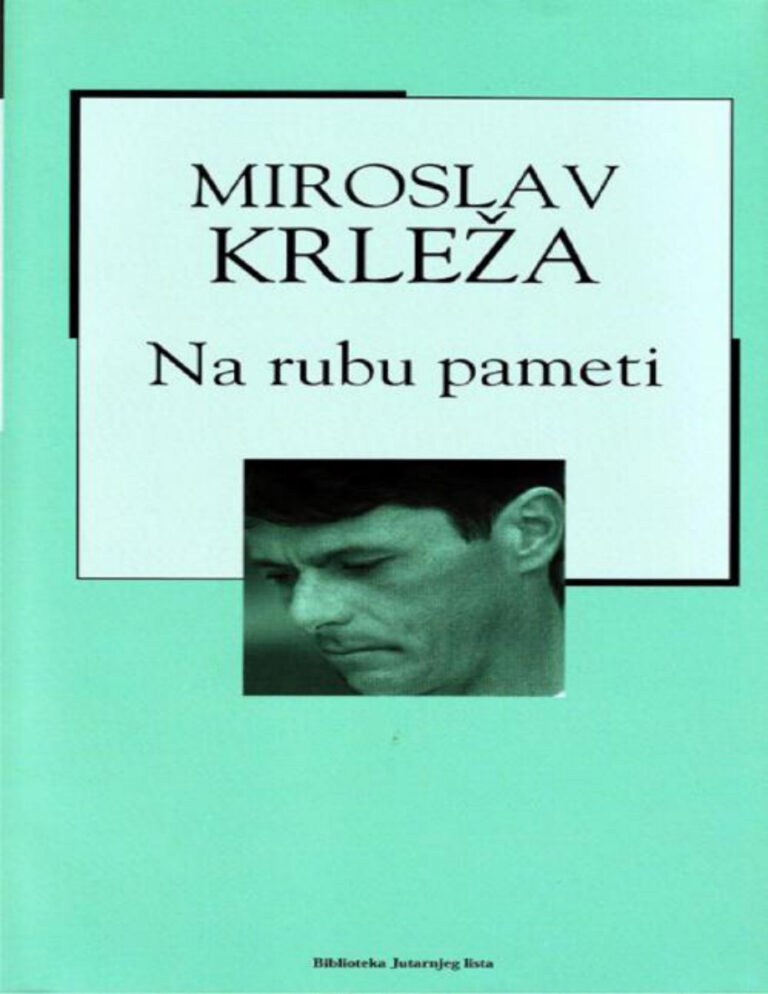 Na rubu pameti Croatian Edition Miroslav Krleza Kitap Kapağı