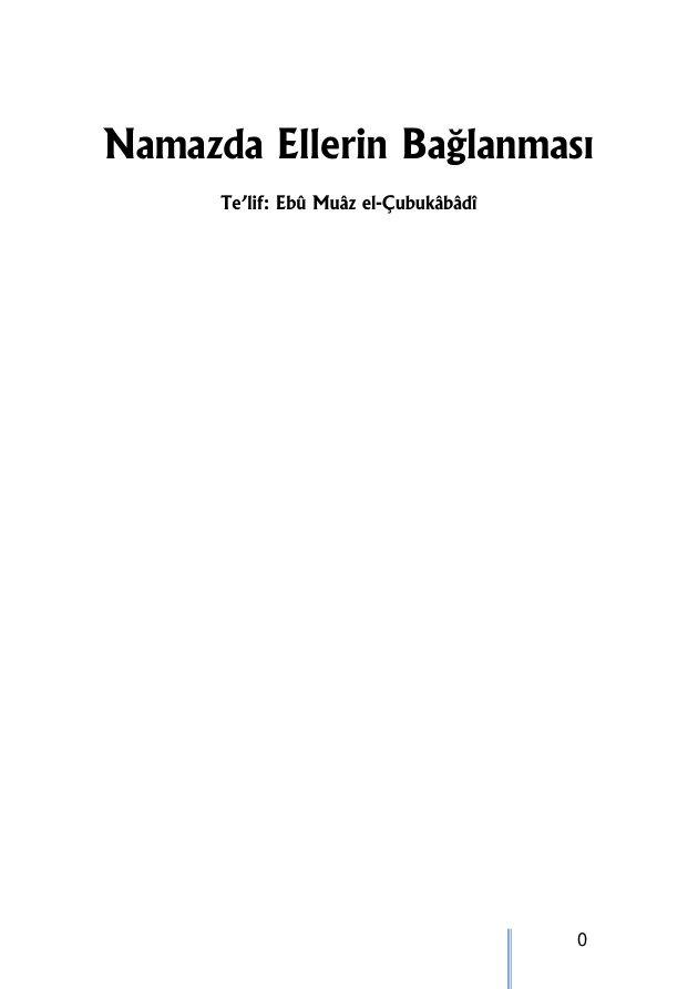 Namazda Elleri Baglama PDF – Kolektif