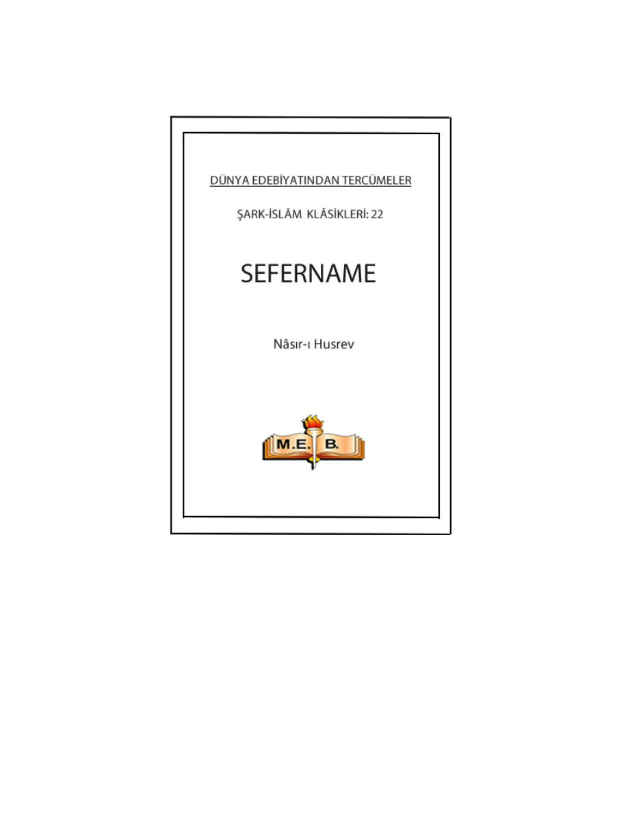 Sefername PDF – Nasır-ı Hüsrev