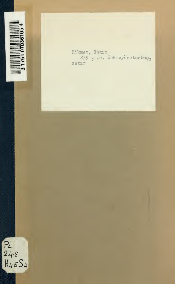 835 Satır (Alternatif) PDF – Nazım Hikmet