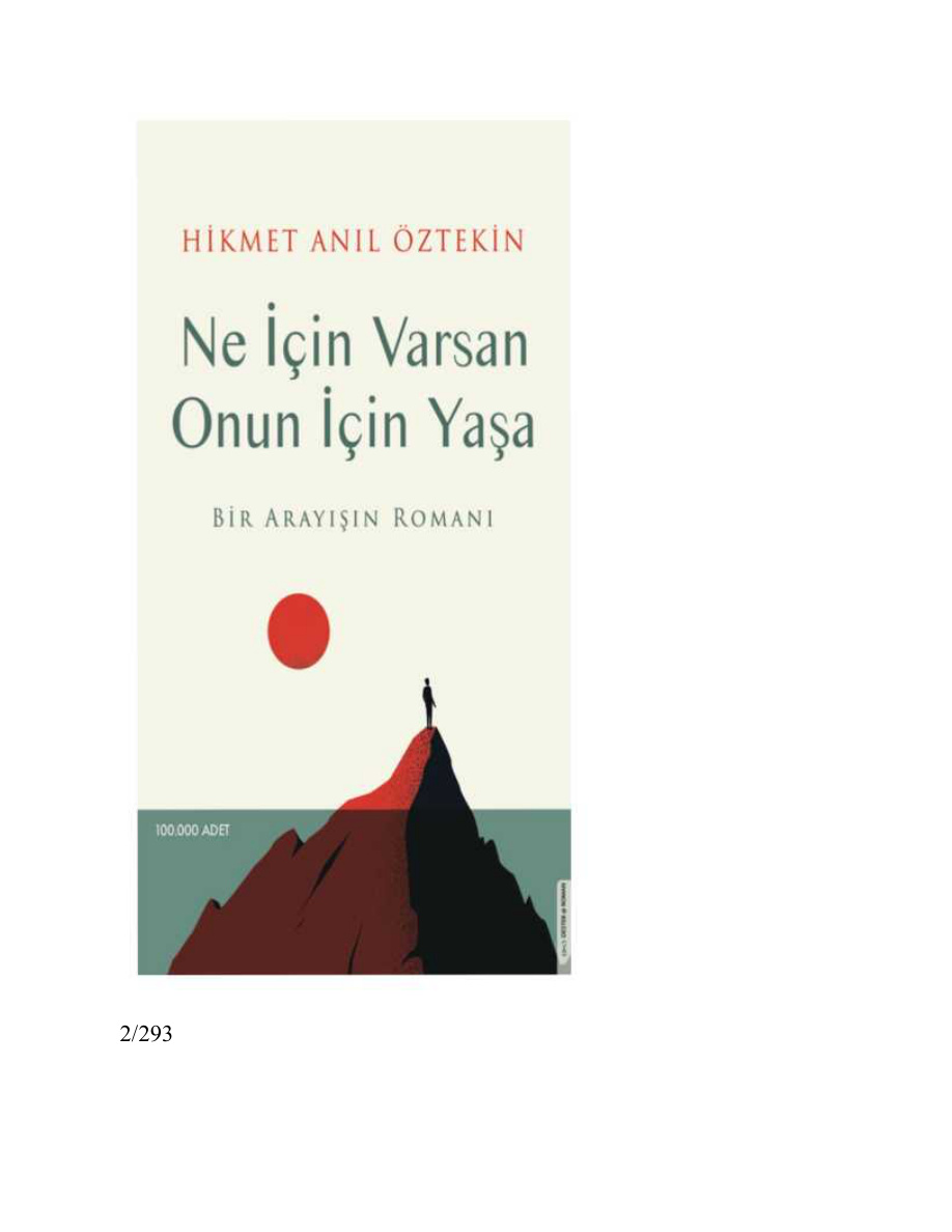 Ne İçin Varsan Onun İçin Yaşa PDF – Hikmet Anıl Öztekin