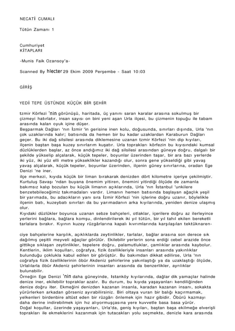 Necati Cumali Tutun Zamani Kitap Kapağı
