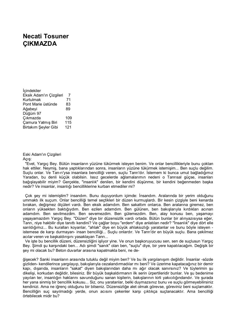 Çıkmazda PDF – Necati Tosuner