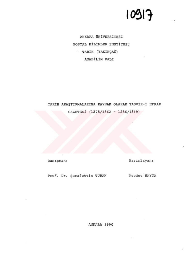 Necdet Hayta Tasvir i Evkar Gazetesi 1862 1869 Kitap Kapağı