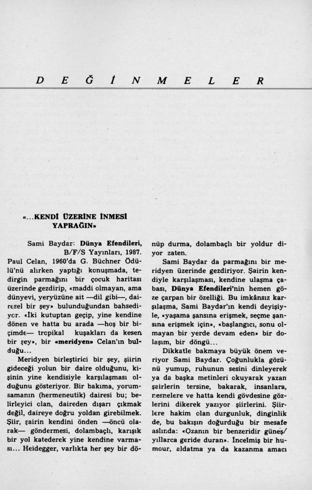 Kendi Üzerine İnmesi Yaprağın PDF – Necmi Zekâ