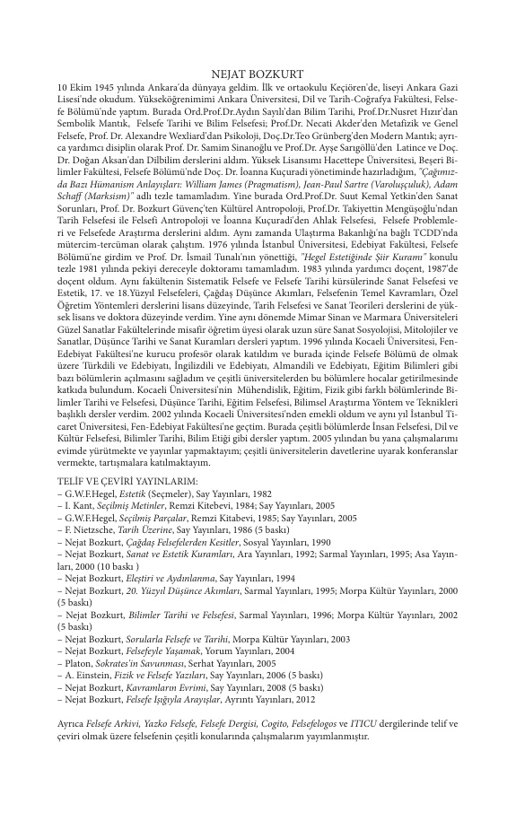 Felsefe Işığıyla Arayışlar PDF – Nejat Bozkurt