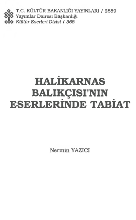 Halikarnas Balıkçısında Tabiat PDF – Nermin Yazıcı