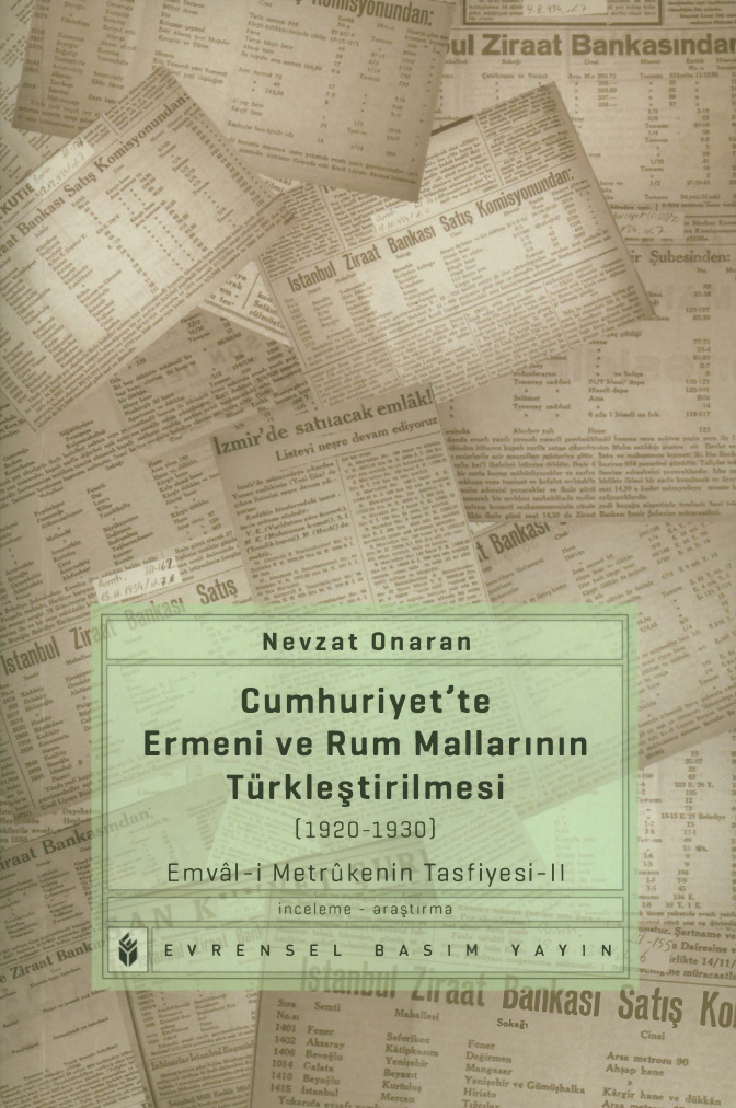 Cumhuriyet’te Ermeni ve Rum Mallarının Türkleştirilmesi PDF – Nevzat Onaran