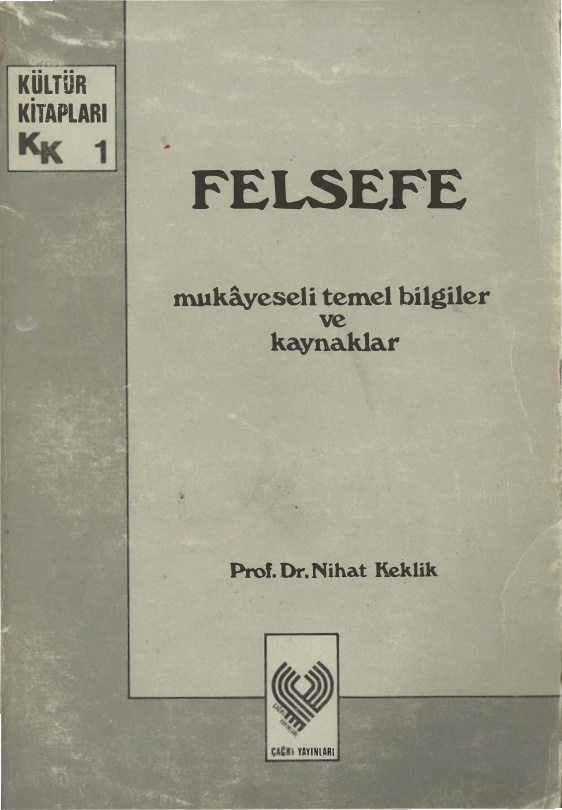 Mukayeseli Felsefe PDF – Nihat Keklik