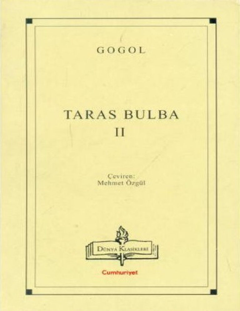 Nikolay Vasilyeviç Gogol Taras Bulba II Kitap Kapağı