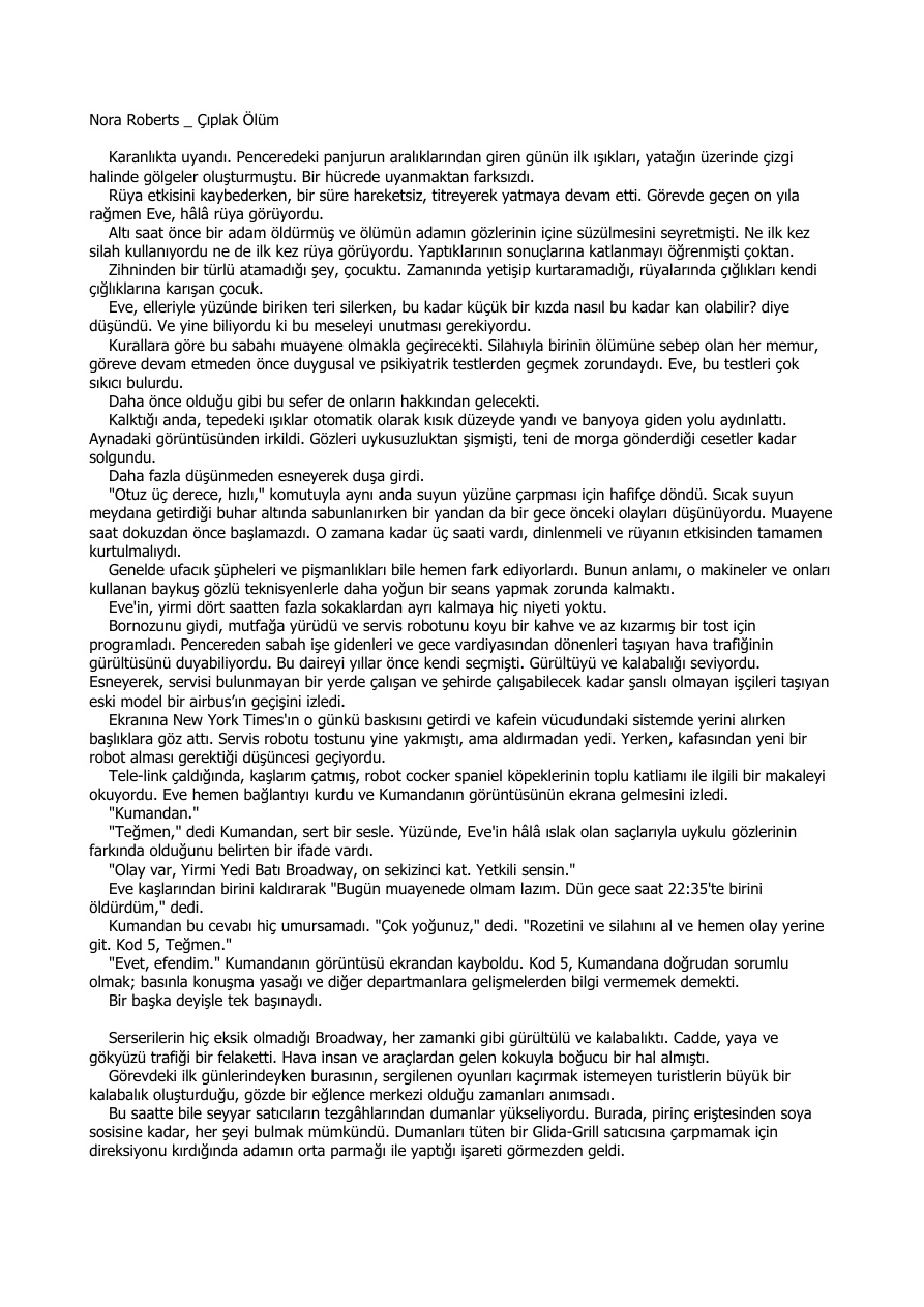 Ciplak Olum PDF – Nora Roberts