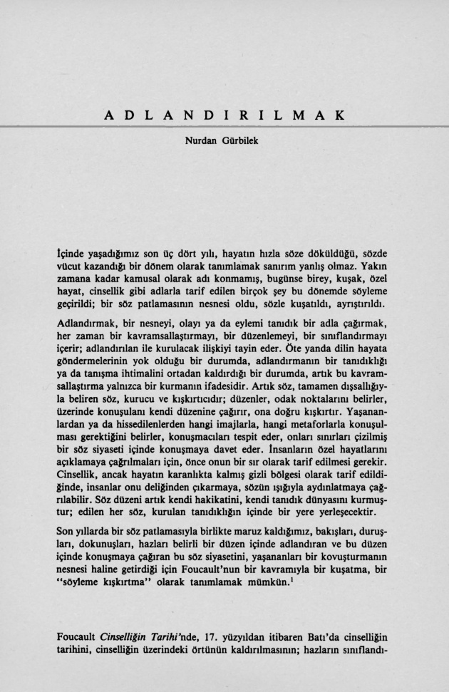 Adlandırılmak PDF – Nurdan Gürbilek