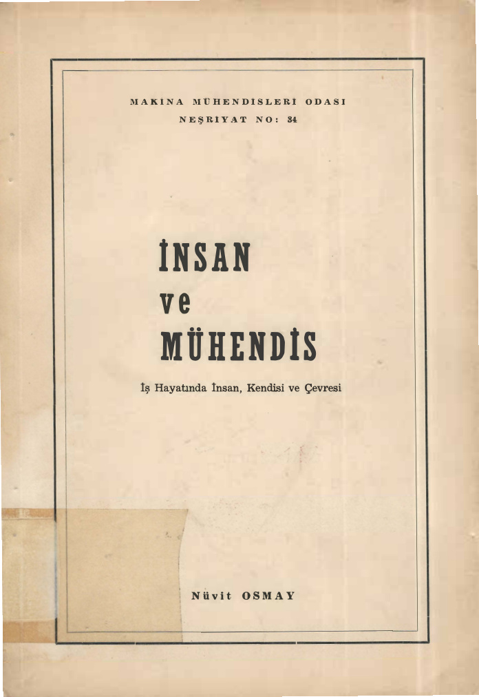 İnsan ve Mühendis PDF – Nüvit Osmay