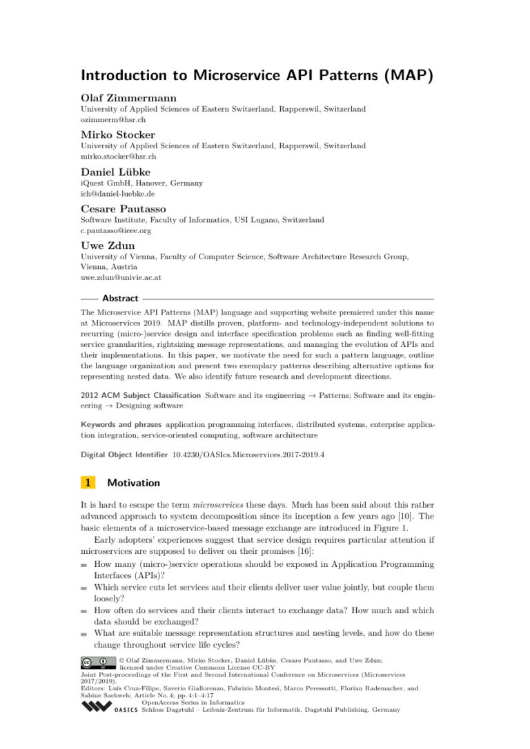 Microservices: 2017-2019 Research PDF - Various Contributors 1 OASIcs Microservices 2017 2019 4 Kitap Kapağı