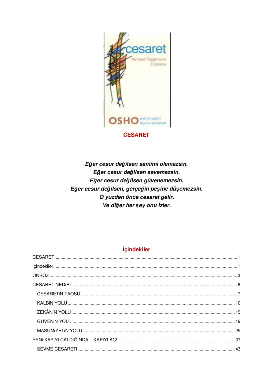 OSHO-cesaret PDF – Osho