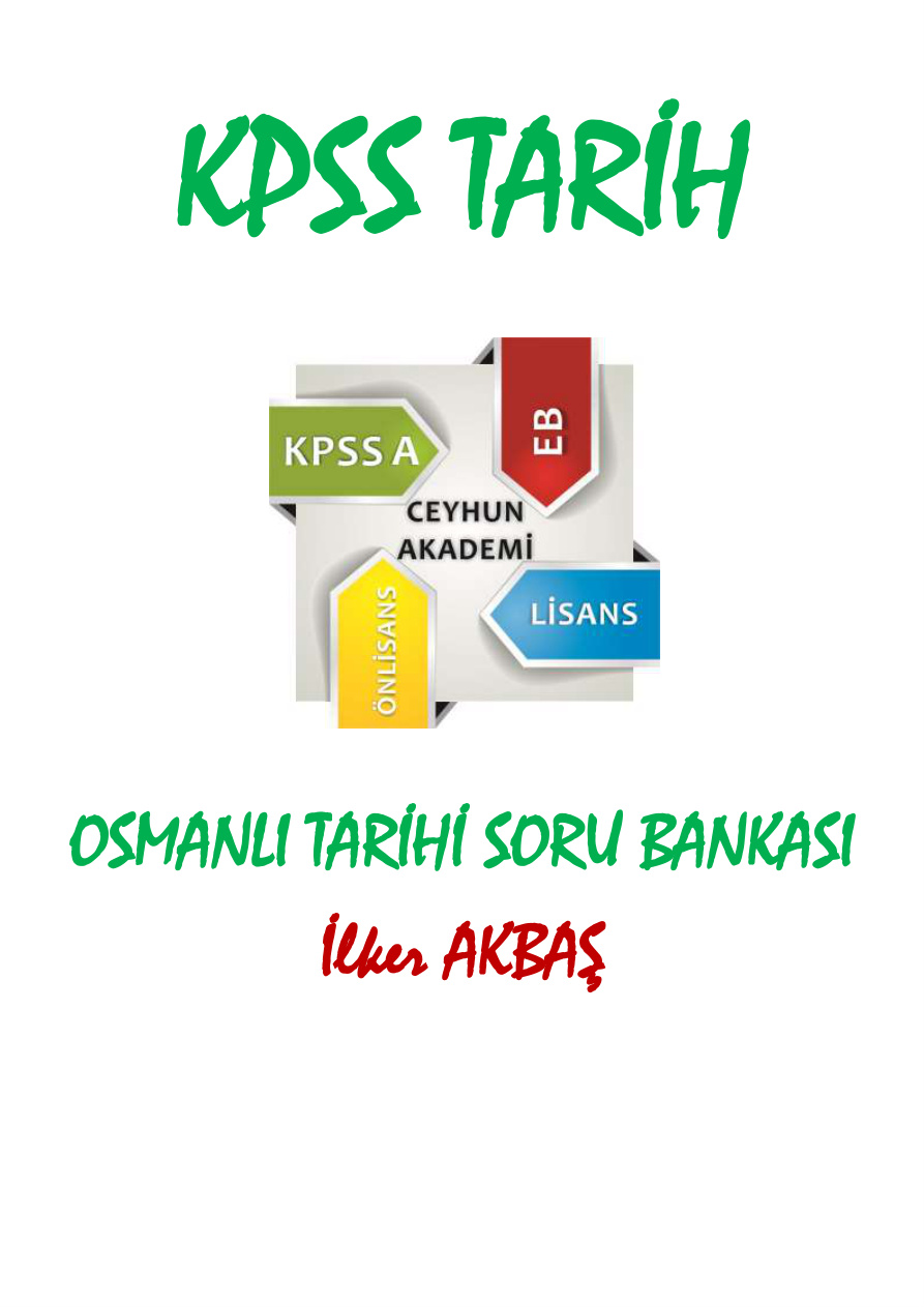 OSMANLI DEVLETİ(PDF) SORU BANKASI (1000 Soru) PDF – Kolektif