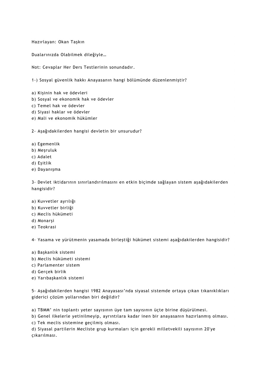 Okan Taşkın sorular PDF – Okan Taşkın