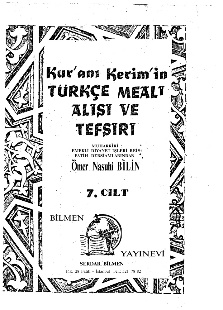 Kuranin Meal Alisi ve Tefsiri Cilt 7 PDF – Ömer Nasuhi Bilmen
