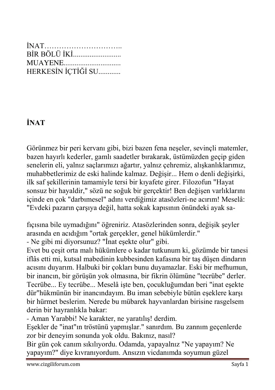 Inat PDF – Ömer Seyfettin